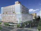 EARLY ACTION: AvalonBay created a buzz at its Chrystie Place construction site with banners heralding its Web site.