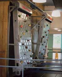 ROCK ON: The colorful Treadwall is sure to catch the eye of prospects and residents alike. It brings the capabilities of a climbing gym to the limited space of a fitness center. The rotating wall uses natural pace technology for self-paced, motorless climbing with adjustable angles and holds. The product comes in 4-foot- and 6-foot-wide models and requires a minimum ceiling height of 10 feet.