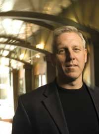 Monty Hoffman stands in Hudson Apartments, which helped revitalize the P Street area of Washington. The area's automotive history provided the inspiration for the building's name.