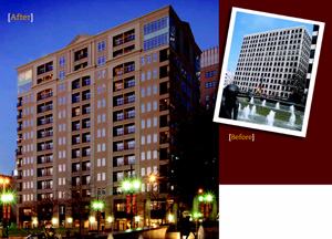 OFFICE UPGRADE: This former office building now houses 107 luxury condos in downtown Charlotte, N.C.