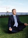 During a visit to the Chicago rental Left Bank at K Station, Steven Fifield shows off his yoga skills as he takes a break from a busy day to contemplate his next move.
