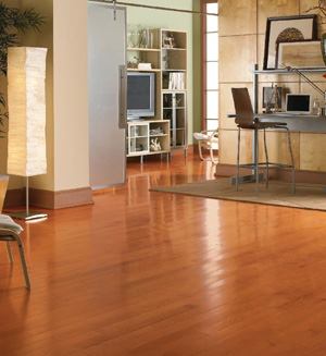 RECORD TIME: For hardwood floors made easy, try Bruce Turlington Lock&Fold flooring with NextGen engineered technology. The product offers twice the strength of traditional locking floors, eliminates the need for glue, nails, or staples, and reduces installation time and expenses by an average of 30 percent, the company says. Floors are available in a variety of domestic species and colors including oak, maple, hickory, cherry, and walnut. For more information, call Armstrong World Industries at 800-233-3823 or visit www.bruce.com.