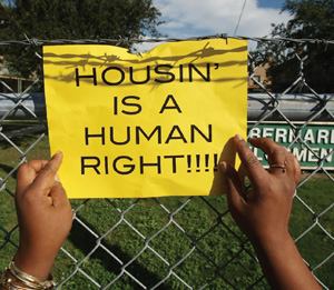 Housing advocates are trying to save this and other public housing projects in New Orleans.