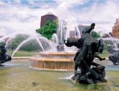 The J.C. Nichols Memorial Fountain on Kansas City's Country Club Plaza is one of more than 200 in the City of Fountains.