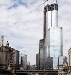The now completed Trump Tower may be one of the last major high-rises to see completion in Chicago. Activity in the Windy City is slowing down.