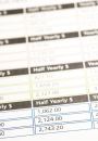 Colourful Data Table Of Financial Figures, Insurance Premiums, Payments