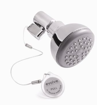 SMART SHOWER: The Roadrunner low-flow showerhead from Evolve conserves 8 gallons of water every 5-minuet shower.  It features ShowerStart technology that pre-vents hot water from running down the drainbefore you can hop in the shower by watching the shower's temperature and "triggering a trickle" as soon as the water heats up.  For more information, call Evolve showerheads at 480-496-2294 or visit evolveshowerheads.com.