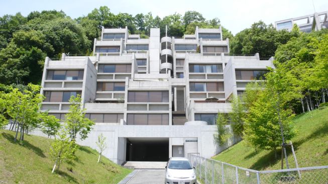 Rokko Housing One • Location: Kobe, Japan • Architect: Tadao Ando Built: 1983 • Units: 20 Notable: The nine-story landmark was built “into” its landscape—a 60-degree slope on the southern edge of the Rokko Mountains. The configuration takes advantage of the site’s natural constraints, resulting in more privacy and expansive views.