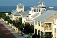 Seaside • Location: Walton County, Fla. • Town Founders: Robert and Daryl Davis • Architects/Urban Planners: Duany Plater-Zyberk and Co. • Notable: With its planning approach breaking with conventional suburban development, Seaside became one of the first projects to bring New Urbanism to the public eye. Based on the “five-minute walk” concept, which puts all dwellings within a quarter-mile of the town center, the pedestrian-friendly community reduces the need for cars.