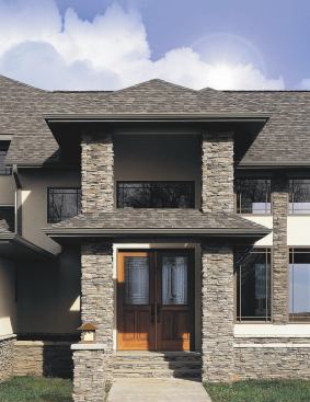 Eco-Shingles: Landmark Solaris from CertainTeed Roofing is a steep-slope, solar-reflective asphalt roofing shingle. Combining the traditional beauty of asphalt shingles with the ecological benefits of cool-roof technology, Solaris contains advanced colored granules that reflect the suns rays and can reduce a roofs temperature by as much as 

20 percent in summer. For more information, call CertainTeed at 800-233-8990 or visit www.certainteed.com.