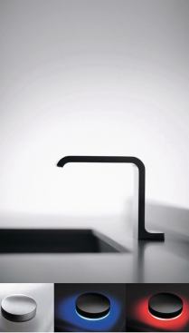 TOTO??s NEOREST II HEF super-slim faucet sports a contoured, jointless body. It features instant, accurate water temperature control and an LED light that ranges from red at its hottest temperature (107.6 degrees) to blue at its coldest (93.2 degrees). The many shades of hue in between reflect the variations in water temperature.