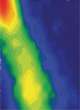 Solar Sliver A tiny filament, shown here in its fluorescent state greatly magnified, absorbs and converts sunlight into energy.