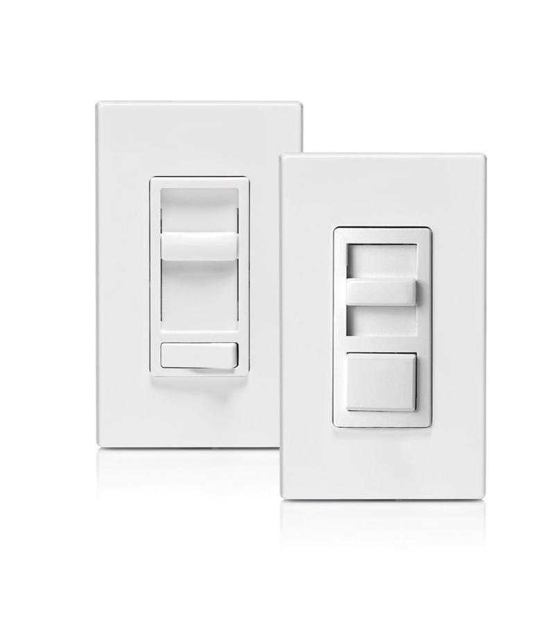 Leviton’s new Universal Dimmers were created to control existing as well as emerging incandescent, dimmable CFL, and dimmable LED lightbulbs, giving developers the ability to offer a future-proof lighting control. The units come in two styles—the SureSlide, with clean lines, sculpted controls, and a contemporary rocker switch, and the IllumaTech, with a traditional push-button switch and slide bar. Both have an on/off preset function that remembers the selected dimmer setting.