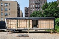 The apartment building comprises 56 modules, which are not necessarily contiguous or disparate—residents might live in several, or parts of several. “Unless we point out to them, they won’t be able to tell where one ends and another begins,” notes Gluck.
