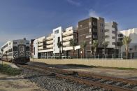 Transit-oriented communities such as the Crossing at Anaheim in California are becoming increasingly popular with commuters.