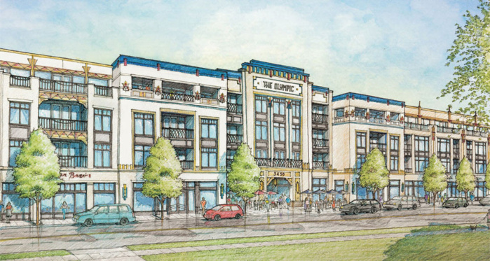 Olympic Swim Club in Clintonville is set to close on Labor Day after 76 years. Apartments are set to take its place once zoning is approved by City Council. The Clintonville Area Commission will take up the rezoning issues in two meetings this week. We gauge the community's feelings -- there remains an effort to save the pool and thwart the apartments-- and talk to the owners who have had to hire security after some break-ins and vandalism. (Artist's rendering of the apartment building from the livetheolympic.com website).