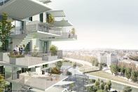 Each layered balcony (or leaf) in this design gives this French building a dense "tree"-look.