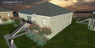 A rendering of the future Village of Versailles, which was financed with a $31.5 million construction loan from Bellwether Enterprise.