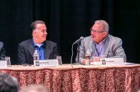 Bill Greene (left), architect and senior design manager at Wood Partners, and Tim Keach, CEO, TDK Construction, were panelist and moderator, respectively, at "From the Ground Up—Best Practices in Construction" at last month's Multifamily Executive Conference.