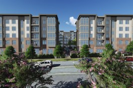 An exterior rendering of Ellison on Broad in Greenville, S.C.