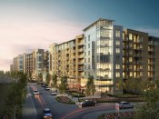 The mixed-use Preston Hollow Village in Dallas, designed by Ziegler Cooper Architects, features a grocery store, offices, and retail space and will have eight residential buildings once it is completed.