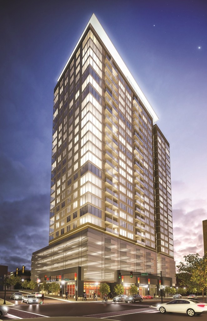 The 250-unit Two Twelve Clayton outside of St. Louis is a joint venture between two Chicago-based firms, CA Ventures and White Oak Realty Partners.
