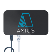 The Axius Hub plugs into the router to recognize the IoT devices in the home.