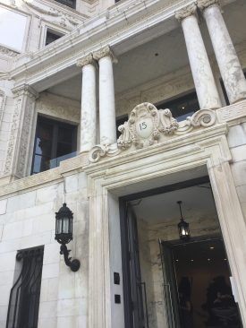 The historic exterior of the Patterson Mansion  at Ampeer.