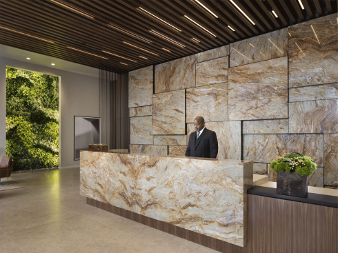 The front lobby at The Paramount.