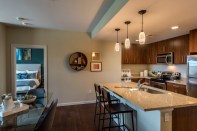Winn's Quarrystone at Overlook Ridge, in Malden, Mass., offers renters a choice of wood and granite tones in the unit kitchens.