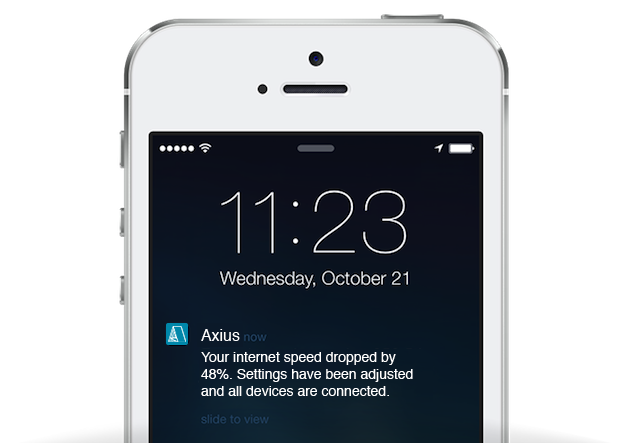Axius provides customized alerts to renters and homeowners based on priorities of security, usage, or parental controls.