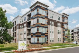 Draper and Kramer's EVO Apartments in Richmond Heights is less than 10 miles from downtown St. Louis. The development's luxurious amenities include an outdoor saltwater pool, an on-site dog park, and a fully equipped fitness center. The nine floor plans range from 572 square feet to 1,203 square feet and rent for $1,225 to $2,225 a month.