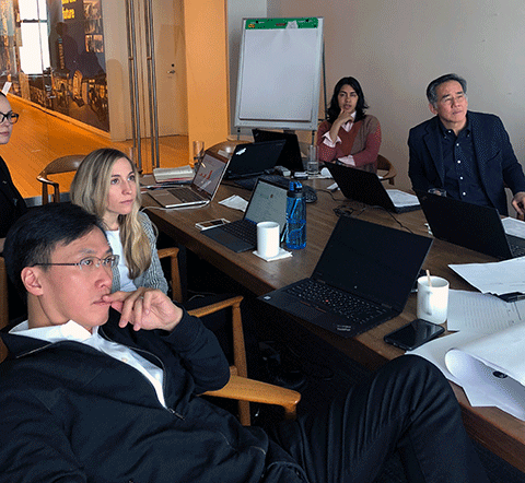 Leaders from Skidmore, Owings and Merrill and AMLI Residential meet to discuss the design approach to "Building Positive: Living Well."