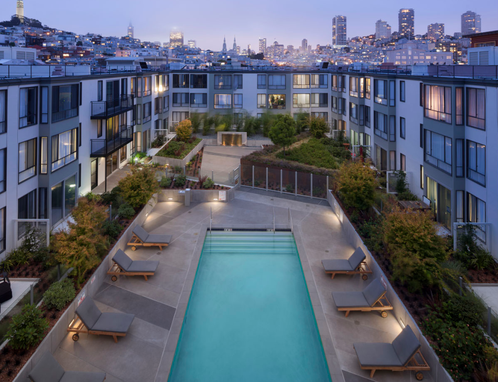 ASLA 2017 Honor Award, Residential Design Category. Northpoint Apartments by JETT Landscape Architecture + Design Inc.