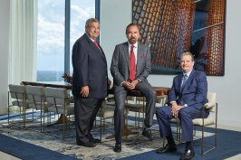 The Related Group executive team (left to right): Adolfo Henriques, Jorge Pérez, and Matthew J. Allen.