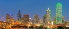 Dallas at dusk.