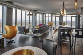 The Del Ray Tower's sky lounge once was home to an indoor swimming pool in Alexandria, Va.