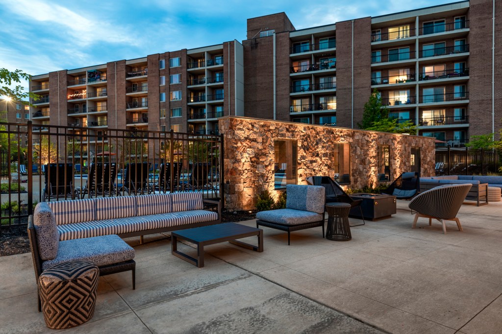 Residents at Falls Green in Falls Church, Virginia, could listen to the summer concert series from their balconies.