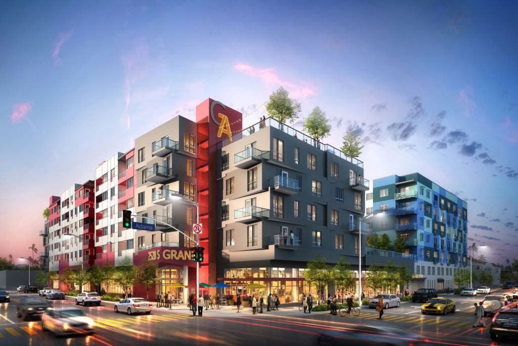 Adams & Grand, located in an Opportunity Zone near the University of Southern California, will be a mixed-use development with 296 apartment units.