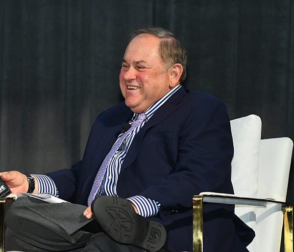 Bob Hart, CEO at TruAmerica Multifamily, addresses the audience during the CEO panel at the Multifamily Executive Conference.