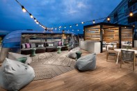 Cityview's Haven in Culver City, Calif., features an Airstream trailer on the rooftop deck and a four-story mural on the building facade.