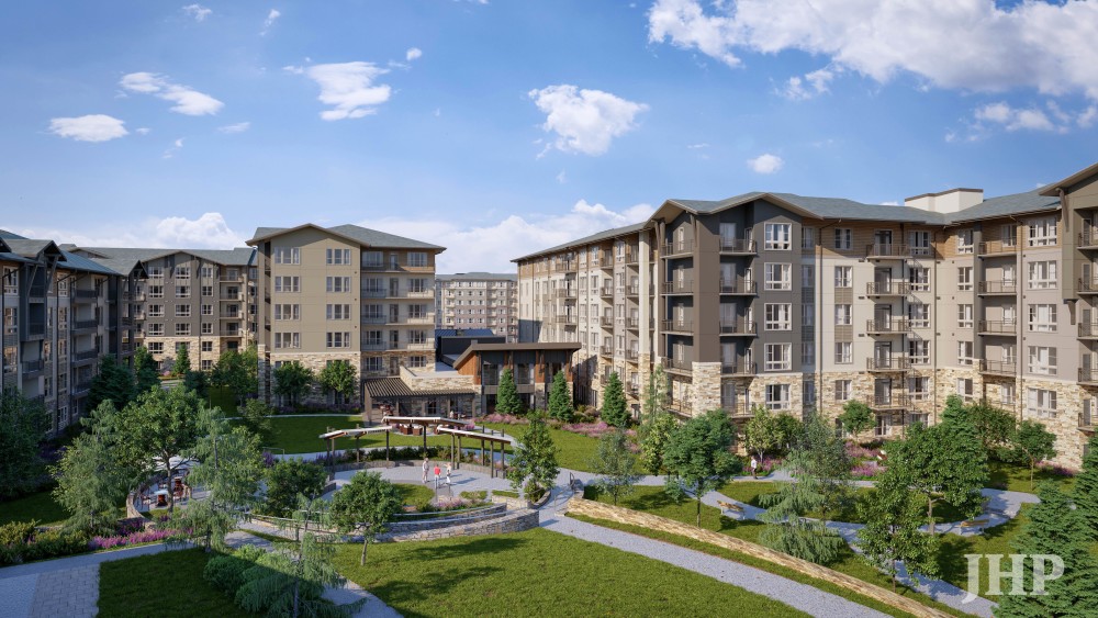 The Erickson Wind Crest community in Highlands Ranch, Colo., designed by JHP Architecture / Urban Design. In the traditional arrangement of multiple generations living together, aging family members are more likely to experience a mixture of quiet and active spaces and opportunities to get outdoors.