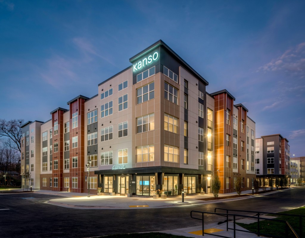 Features at AvalonBay's Kanso Twinbrook in Rockville, Maryland, are streamlined to complement residents' busy lives.