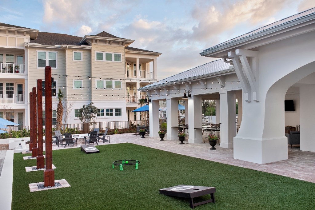 Residents can enjoy a variety of lawn games at The Edison in Fort Myers, Florida.