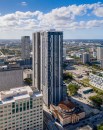 Construction is wrapping up on the twin Downtown 5th towers in Miami's Central Business District. The project will feature more than 1,000 retnal units upon completion this summer.