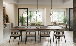 The NRP Group's Knoll in Austin features a conference room with a coffee bar and smaller meeting spaces off to the sides.