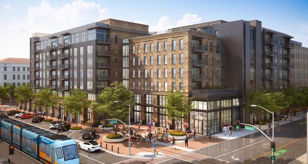 The mixed-use Rafferty in Santa Ana, California, will be steps away from restaurants, shopping, and arts as well as less than a half-mile from city, county, and federal office buildings.