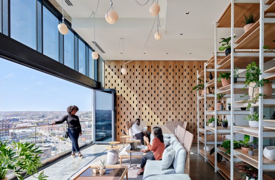 Reverb KC has ample community space for residents to socialize and relax outside of their apartments.