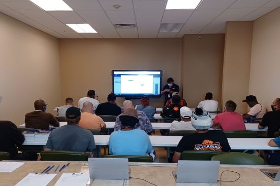 A workforce development class being held at Camillus House.