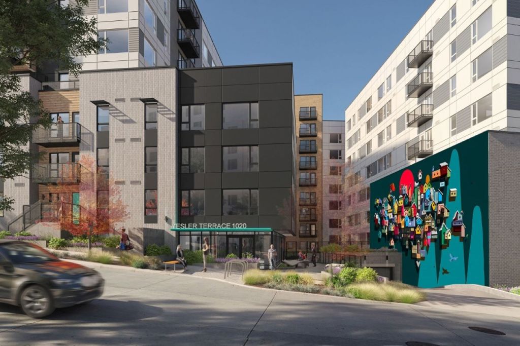 Mason & Main, the first completed tower in the Yesler Terrace community, includes 335 units.